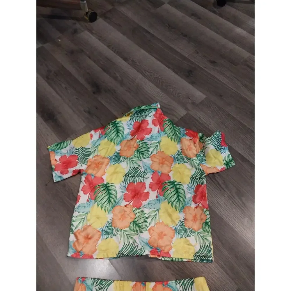 Girls Art Class Hawaiian Sleepwear Size 8 Top Size 10/12 Short Set NWOT